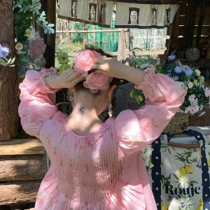 Spring Autumn Women Loose Exquisite Floral Print Pleated Lyocell Linen Shirts/blouses - AliExpress Shirts & Blouses