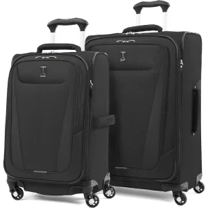 2-Piece Expandable Spinner Luggage Set, Lightweight Suitcases for Men & Women, Black (21/25) - AliExpress Luggage