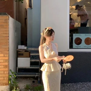 Mays Floral Silk V-Ne oulder Bared Hanging Ne Fairy irt Women's Slim Fit Commute Sle Summer Season No Sve Top - AliExpress Shirts & Blouses