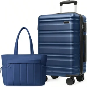 2 Piece Luggage Set 20 Inch ABS Hardshell Trolley Suitcase Spinner Wheels TSA Lock with Yoga Bag for Women - AliExpress Luggage