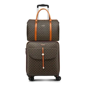 Super fashion travel luggage pu leather brand trolley suitcase spinner boarding women men suitcase travel bag 16/20/24 inch - AliExpress Luggage
