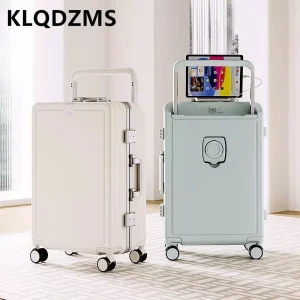 KLQDZMS Luggage Bag Aluminum Frame Boarding Box 20"22"24"26 Inch ABS+PC Trolley Case  Women's Cabin Suitcase On Wheels - AliExpress Luggage