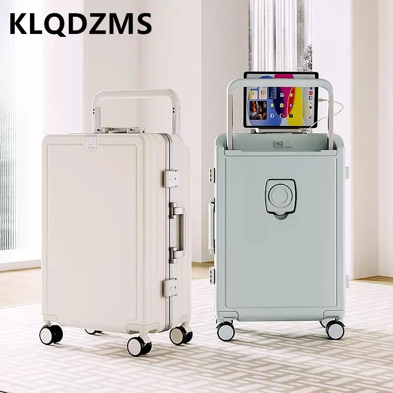 KLQDZMS Luggage Bag Aluminum Frame Boarding Box 20"22"24"26 Inch ABS+PC Trolley Case Women's Cabin Suitcase On Wheels - AliExpress Luggage