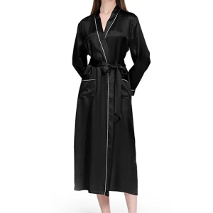 Birdtree 22 Momme 100%Pure  Silk Long Robe for Women Silky Sleepwear Ladies Elegant Nightgown Natural Pajamas P3D047QM - AliExpress Women's Sleep & Lounge