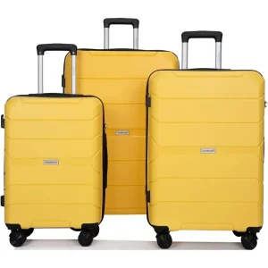 Hardshell 3-Piece Spinner Luggage Set with TSA Lock for Women in 20, 24, and 28 - AliExpress Luggage