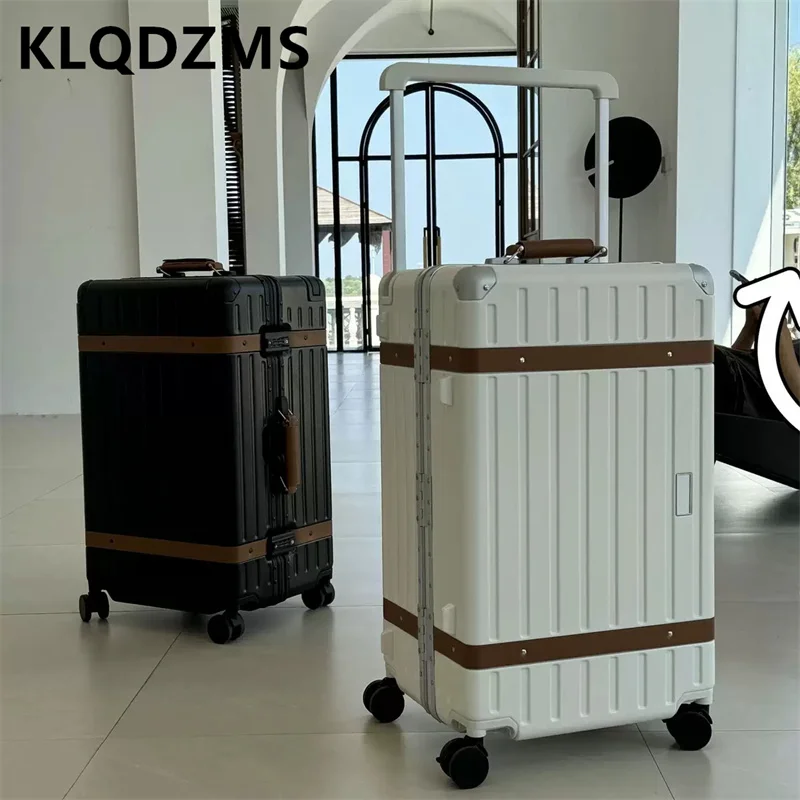 KLQDZMS 20"24"26Inch Men's Suitcase PC Boarding Box Students Aluminum Frame Trolley Case Women's Carry-on Travel Luggage Bag - AliExpress Luggage