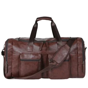 Luxury Travel Bag Purse Handbag for Men PU Leather Large Capacity Korean Style Shoulder Hand Carry Business Trip - AliExpress Travel Bags