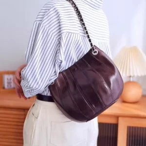 Fashion Organizers Designers Handmade Genuine Leather Women Chain Shoulder Bag Casual Cowhide Outdoor Party Female Underarm Bag - AliExpress Women's Handbags