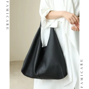 2026 New Women's Casual Lazy Style Tote Bag Large Capacity Soft Genuine Leather Shoulder Bags Lady Solid Color Simple Handbag - AliExpress Women's Handbags