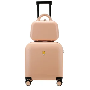 Trolley Case Set Universal Wheel Women Travel Suitcase 18 Inches Luggage With Super Compressive Material ABS+PC - AliExpress Luggage