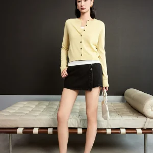 wei Australian Ultrine Wool Knitted round Ne Open Cardigan with oulder Sve Insertion And Ribbed Design for Women - AliExpress Sweaters&Jumpers