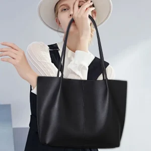 2026 Large-Capacity Soft Leather Tote Bag, Versatile Commuter Bag, Casual Shoulder Underarm Bag - AliExpress Women's Handbags