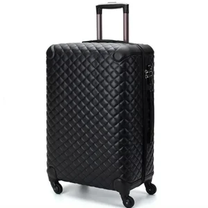Business Trolley Case Travel Shoulder Handbag 4-Wheeled Suitcase Women Luggage PU Leather Plaid Storage Bag Baggage Cosmetic Box - AliExpress Luggage
