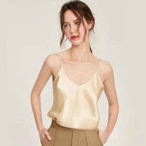 Upgraded Minimalist Shimmer Silk Camisole 100 Luxurious 19 momme Mulberry Silk Inner Outer Wear Indoor Wear Soft Cozy Breathable - AliExpress Women's Sleep & Lounge