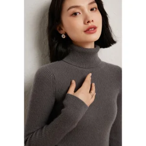 Autumn Winter Women Turtleneck Pullovers Sweater Basic Long Sleeve 100% Cashmere Bottom Classic Soft Warm Cashmere Knitwear Tops - AliExpress Sweaters&Jumpers