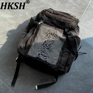 HKSH Autumn New Men Tide Punk Ripple Vintage Backpack Women Chic Ins High Street Fashion Y2K Streetwear Pocket Bag Trend HK14889 - AliExpress Travel Bags