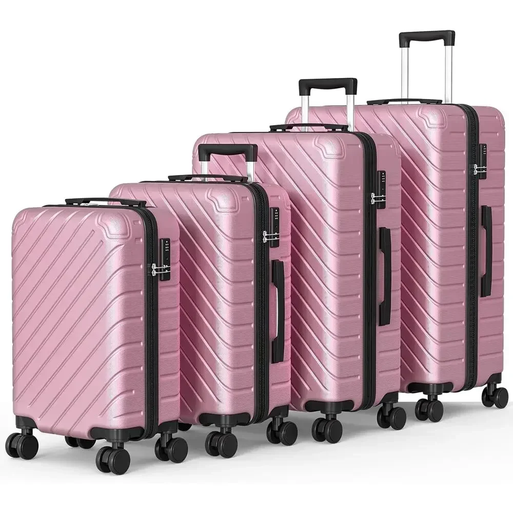 4-Piece Expandable Luggage Set with TSA Lock, 20% More Capacity, 360° Spinner Wheels for Men & Women (18 20 24 28) - AliExpress Luggage