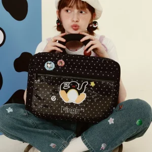 Penguin Design Laptop Bag Casual Shoulder Bag for Women Soft Fabric Commuter Style 15 Inch Computer Compartment Daily Use - AliExpress Women's Handbags