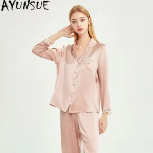 AYUNSUE 100% Mulberry Silk Pajamas for Women 16MM Silk Nighties 2026 Spring Summer Newarrive Sleepwear Bathrobes Pijama Feminino - AliExpress Women's Sleep & Lounge