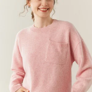 TLOML Women's 100% Cashmere Sweater O-neck Diagonal Pocket Pullover Autumn Winter Cashmere Knitted Soft Warm Loose Casual Tops - AliExpress Sweaters&Jumpers