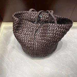 New Shoulder Bag Raffia Handwoven Bag Large Capacity Bucket Texture Unique Fashion Simple Casual Daily Straw Seaside Vacation - AliExpress Women's Handbags