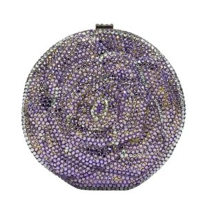 Round Bud Diamond Dinner Flat Bottom Full Diamond Bag Banquet Flower Handle Women's Clutch Bag Rhinestone Purse Sac À Main Femme - AliExpress Women's Handbags