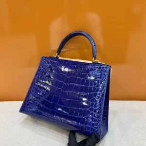 High Glossy Shinny Genuine Crocodile Skin Women Handbag Top Level Quality Alligator Leather Lady Bag 25 cm Size Blue Pink - AliExpress Women's Handbags