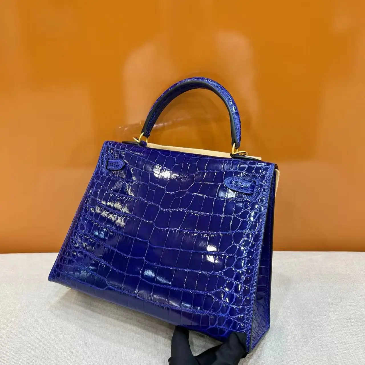 High Glossy Shinny Genuine Crocodile Skin Women Handbag Top Level Quality Alligator Leather Lady Bag 25 cm Size Blue Pink - AliExpress Women's Handbags