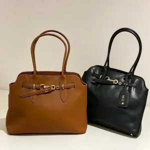 Ladies Classic Vintage Tote Bag Premium Vegetable Tanned Leather Gold Hardware Belt Buckle Large‑capacity Work Underarm Handbag - AliExpress Women's Handbags