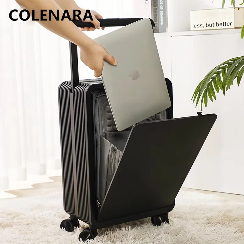 COLENARA High Quality Suitcase Front Opening Boarding Case Laptop Trolley Case 20 Inch Women's Password Box Men's Luggage - AliExpress Luggage