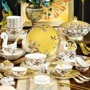 Fine Bone China Plates Dinner Sets Ceramics Luxury Breakfast Dinnerware Gift Women Vajillas Completa Ceramica Luxury Tableware - AliExpress Kitchen,Dining & Bar