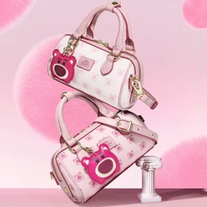 Genuine Disney Purses And Handbags Original Case Strawberry Bear Boston Bag Ladies Portable Messenger Bag 329 - AliExpress Women's Handbags