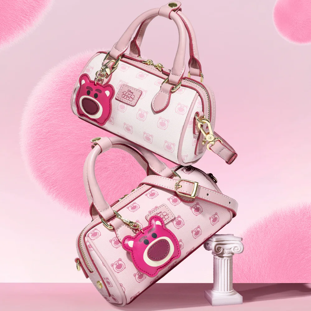 Genuine Disney Purses And Handbags Original Case Strawberry Bear Boston Bag Ladies Portable Messenger Bag 329 - AliExpress Women's Handbags