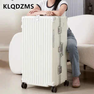 KLQDZMS Aluminum Frame Luggage 24"26"28"30 Inch Men's Large Capacity Trolley Case Password Box Women's Universal Wheel Suitcase - AliExpress Luggage