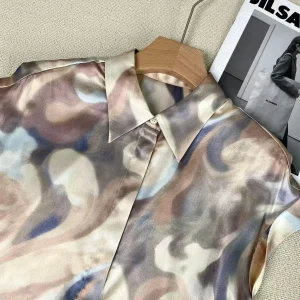 Women's 2026 New High end Printed Silk Retro Collar Shirt - AliExpress Shirts & Blouses