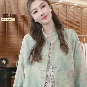 BaiXue Recommended QingFeng Silk Double-Sided National Sle Embroidered Jaet Women's Spring Vintage Slim Fit Fraance Sle - AliExpress Sweaters&Jumpers