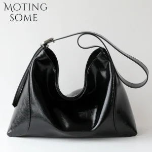 MOTINGSOME Minimalism Style Woman Shoulder Bag Fashionable Large Capacity Handbags Split Leather Shoulder Hobos 2026 New In - AliExpress Women's Handbags