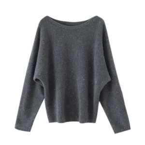 Autumn Winter 100% Cashmere Sweater Women's Slash-neck Pullovers Loose Knitwear Lazy Style Long Sleeve Korean Popular Clothes - AliExpress Sweaters&Jumpers
