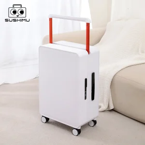 sushimu Suitcase Wide Handle Travel Suitcase Men 20 24 26 Carry-On Luggage Women PC  Trolley Case - AliExpress Luggage