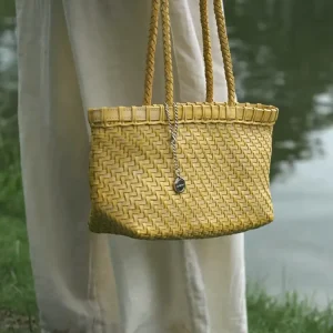 Fashion Retro Handwoven Tote Genuine Leather Women BagHandbag Simple Designer Real Leather Lady Underarm Shoulder Bag 2026 New - AliExpress Women's Handbags
