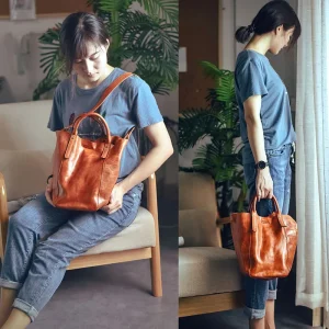 Fashion simple genuine leather women's tote bag designer vintage luxury real cowhide ladies weekend party shopping shoulder bag - AliExpress Women's Handbags