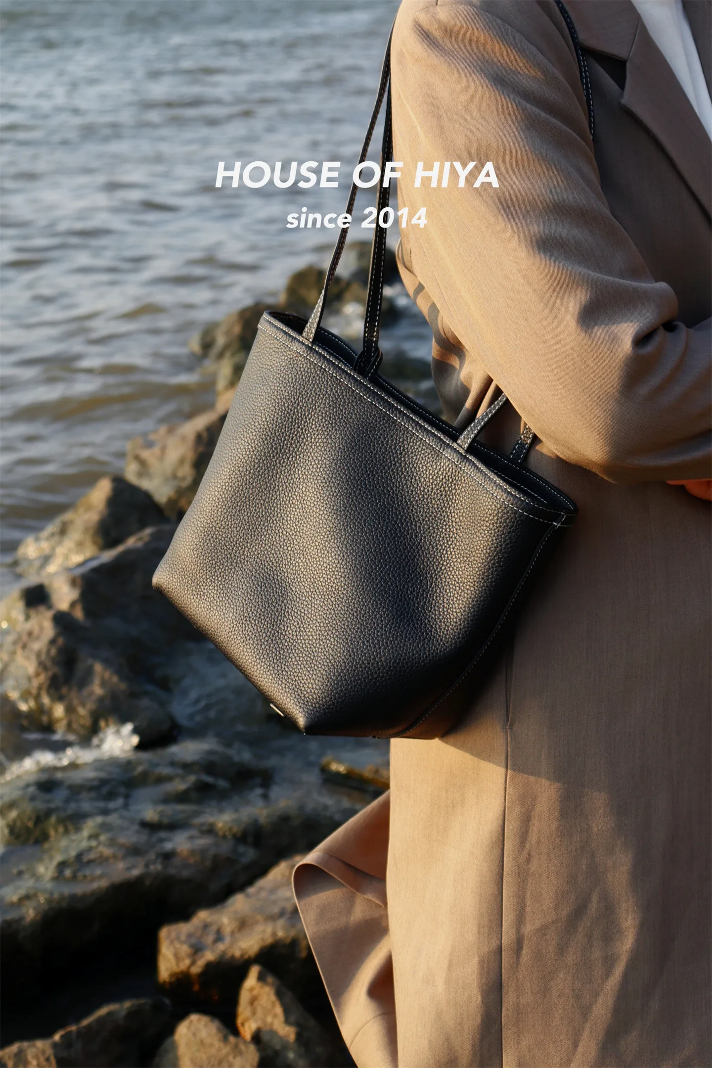 HOUSE OF HIYA Slim Strap Top Grain Leather Shoulder Tote Bag (Featuring Pebbled Top Grain Leather) - AliExpress Women's Handbags