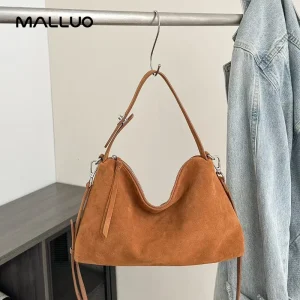 Fashion Autumn Winter Big Boston Tote Soft Matte Suede Cow Leather Women's Handbag Shoulder Crossbody Bag For Women Grey Brown - AliExpress Women's Handbags