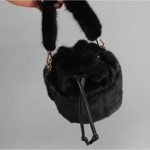 Mink Fur Bag Women'S Plush Lucky Bag Drawstring Shoulder Bags Designer Luxury Crossbody Bag Autumn Winter Chain Underarm Bag - AliExpress Women's Handbags