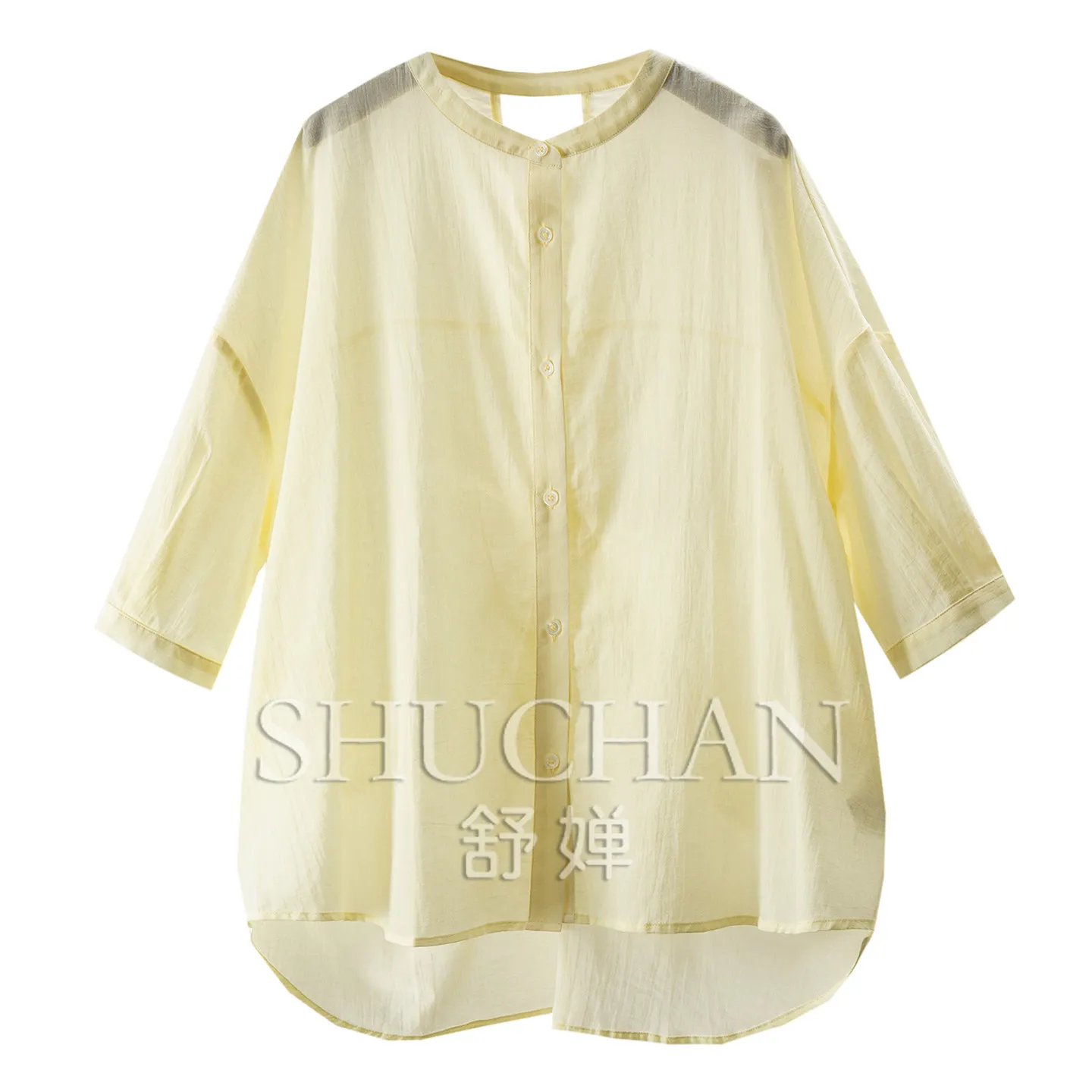 Thin Blouse Summer Refreshing and Breathable 100 Cotton Pendulum Rear Kink Shirt Women's 63J5 - AliExpress Shirts & Blouses