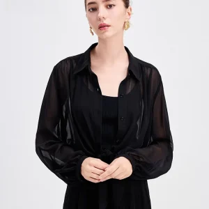 Navigare Loose Chiffon Shirt Women's Spring Summer New Thin Fashion Long Sleeve Shirt Commute Style Regular Length Polyester ... - AliExpress Shirts & Blouses