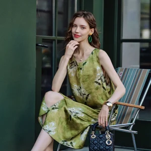 100% Mulberry Silk Tank Nightdress Women Summer Vacation Style Long Slit Nightgown Sleeveless Satin Pajama Versatile Loungewear - AliExpress Women's Sleep & Lounge