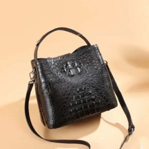 LINSHE crocodile female new G crocodile leather Female bag portable Bucket bag One shoulder Inclined shoulder bag - AliExpress Women's Handbags