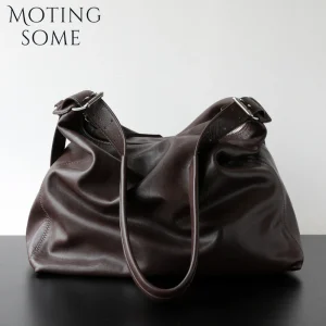Motingsome Top Quality Cowhide Leather Handbag Woman Casual Tote Luxury Vegetable Tanned Cow Skin Large Capacity Bags 2025 New - AliExpress Women's Handbags