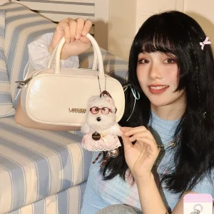 Youthful Girl's Bowling Bag Small Handbag Cheese Ball Crossbody Soft PU Leather Fashionable Spring Summer Ladies Purse - AliExpress Women's Handbags